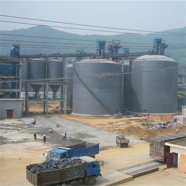 阿克苏水泥钢板仓2座3000吨青岛项目进入施工